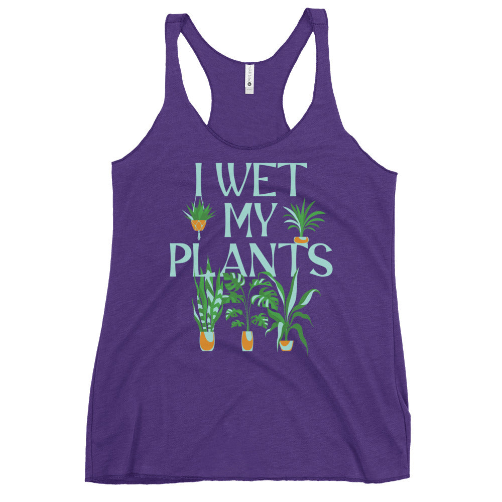 I Wet My Plants Women's Racerback Tank