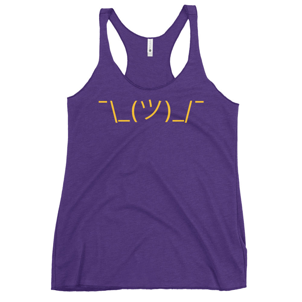 Shrug Emoji Women's Racerback Tank