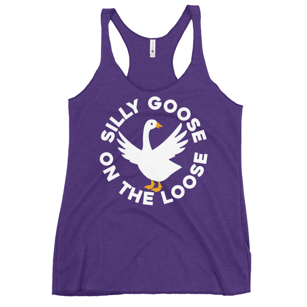 Silly Goose On The Loose Women's Racerback Tank
