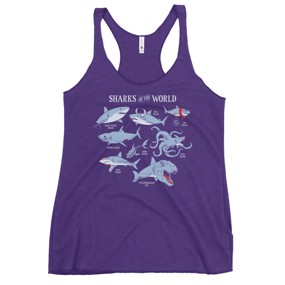 Sharks Of The World Women's Racerback Tank
