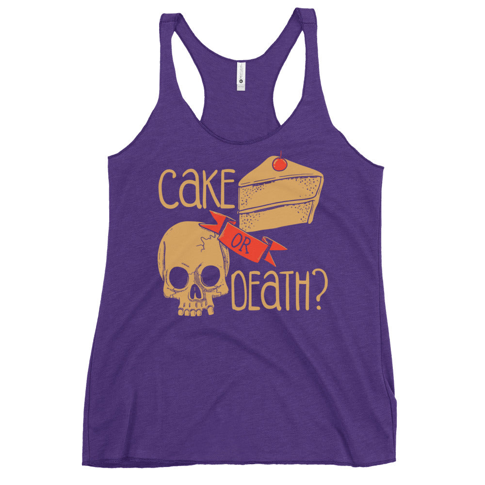 Cake Or Death? Women's Racerback Tank