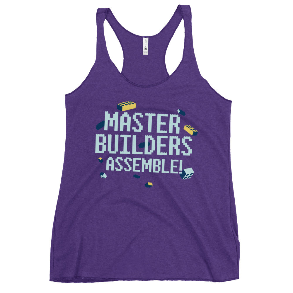Master Builders Assemble! Women's Racerback Tank