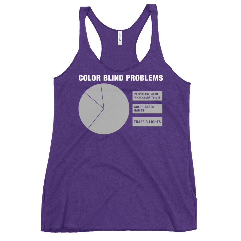 Color Blind Problems Women's Racerback Tank