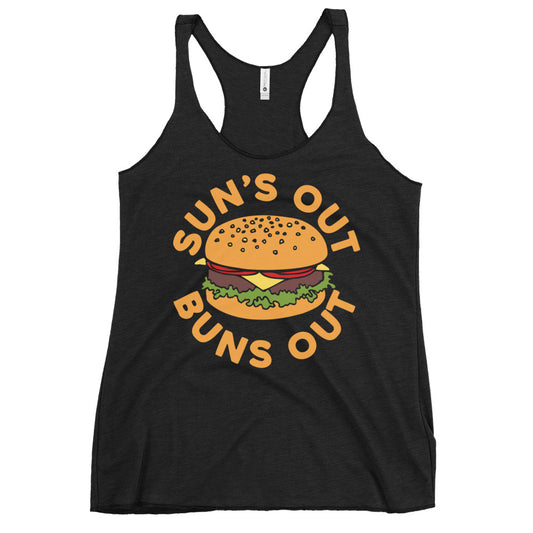Sun's Out Buns Out Women's Racerback Tank