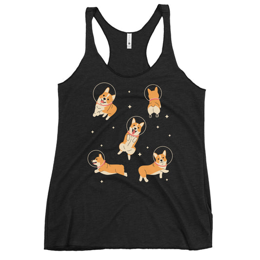 Corgis In Space Women's Racerback Tank
