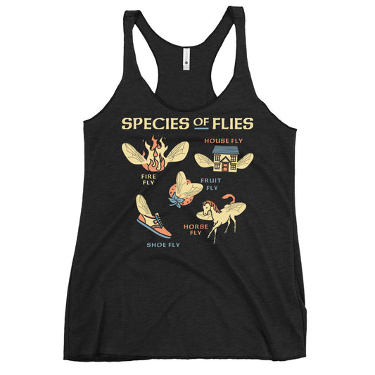 Species Of Flies Women's Racerback Tank