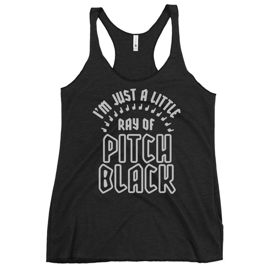 Ray Of Pitch Black Women's Racerback Tank