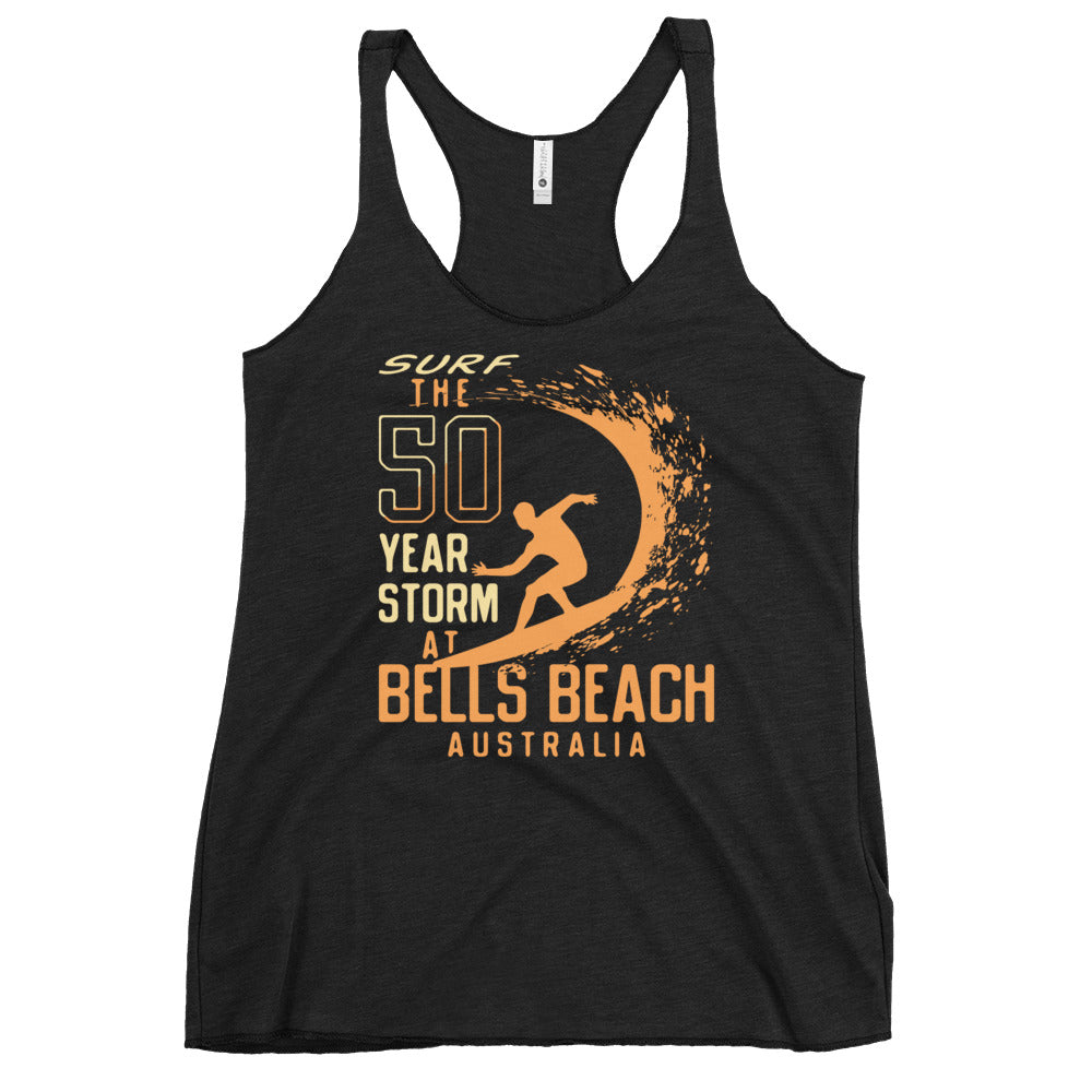 50 Year Storm At Bells Beach Women's Racerback Tank