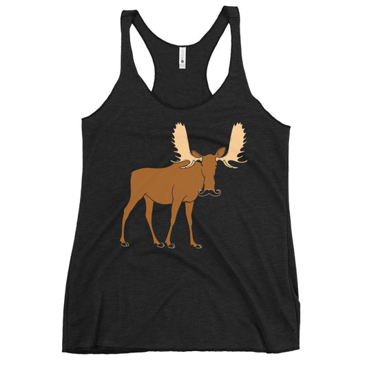 Moosestache Women's Racerback Tank