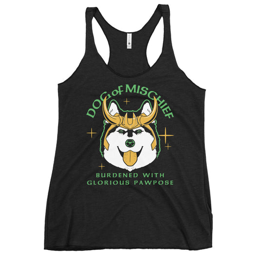 Dog Of Mischief Women's Racerback Tank