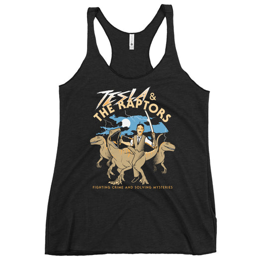 Tesla & The Raptors Women's Racerback Tank