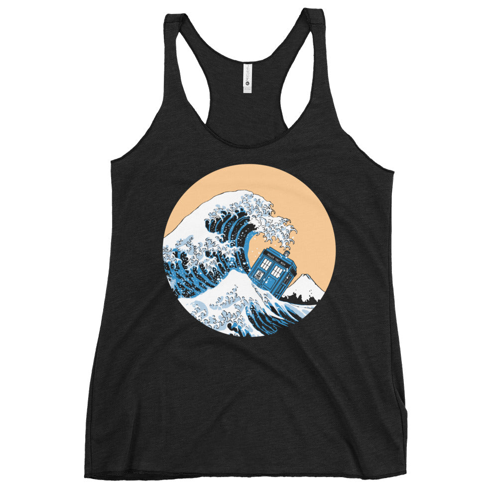 Police Box Wave Women's Racerback Tank