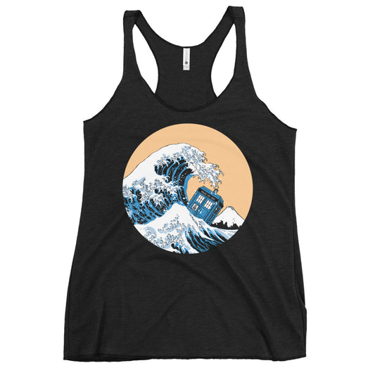 Police Box Wave Women's Racerback Tank