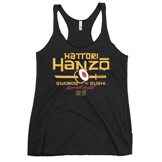 Hattori Hanzo Swords 'n' Sushi Women's Racerback Tank