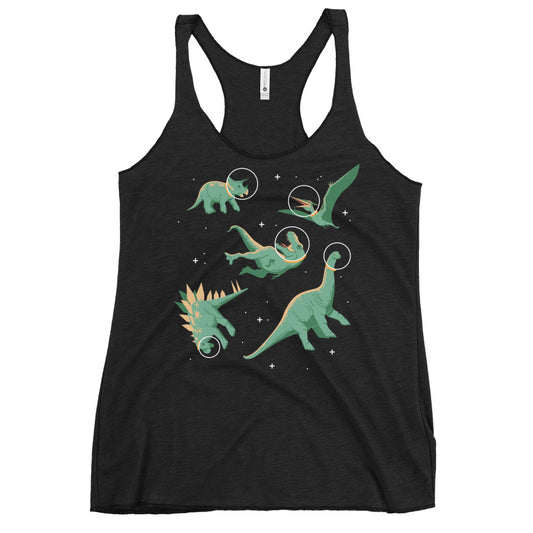 Dinos In Space Women's Racerback Tank