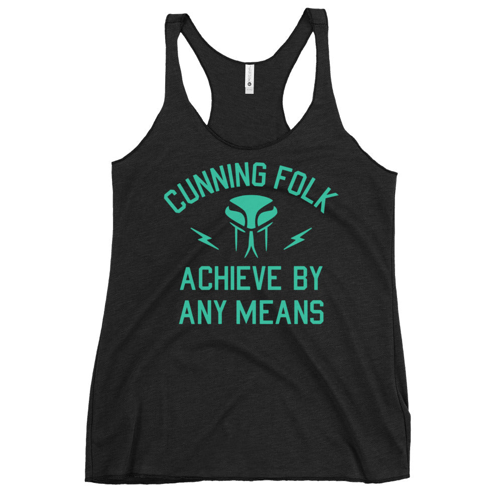 Cunning Folk Achieve By Any Means Women's Racerback Tank