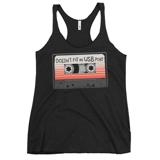 Doesn't Fit In USB Port Women's Racerback Tank