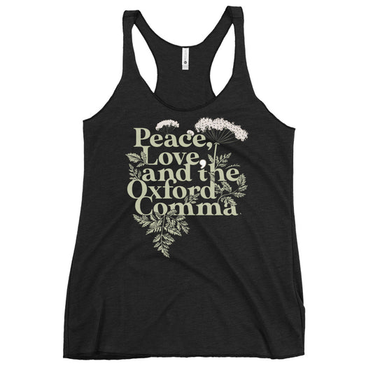 Peace, Love, And The Oxford Comma Women's Racerback Tank