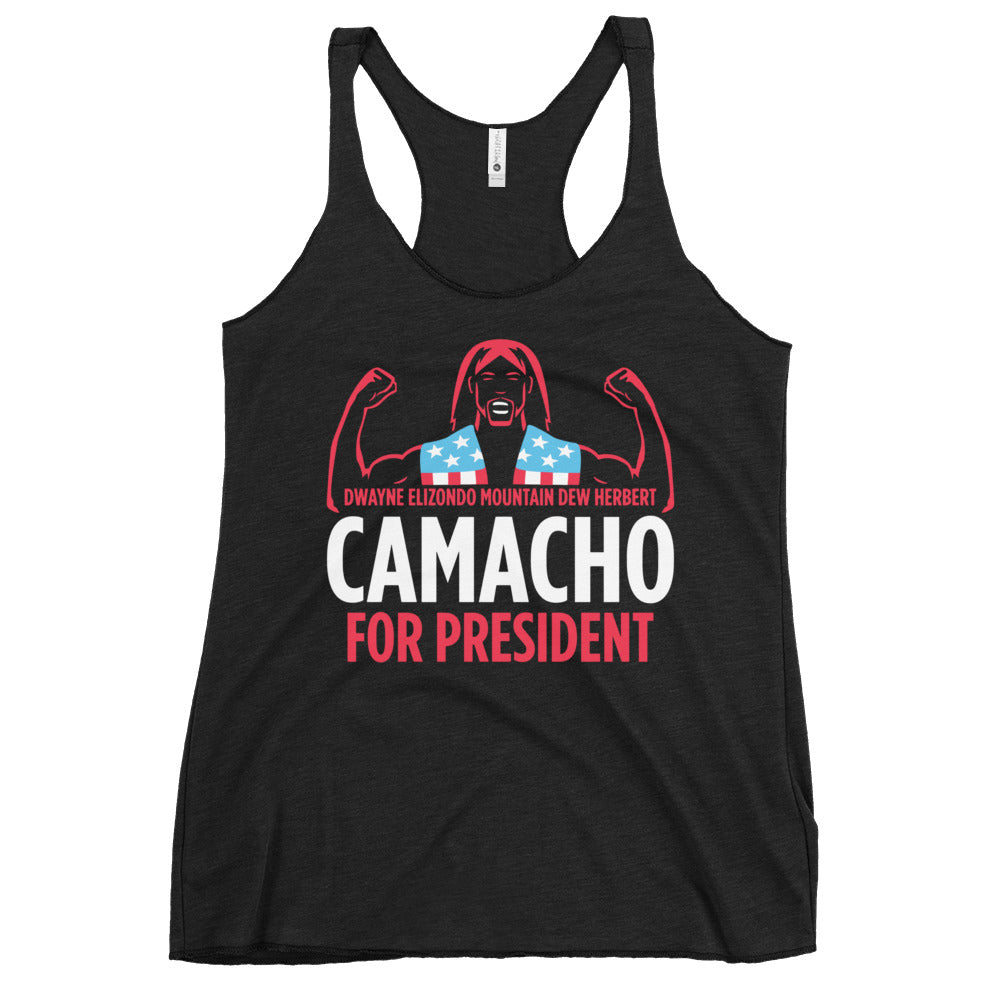 Camacho For President Women's Racerback Tank