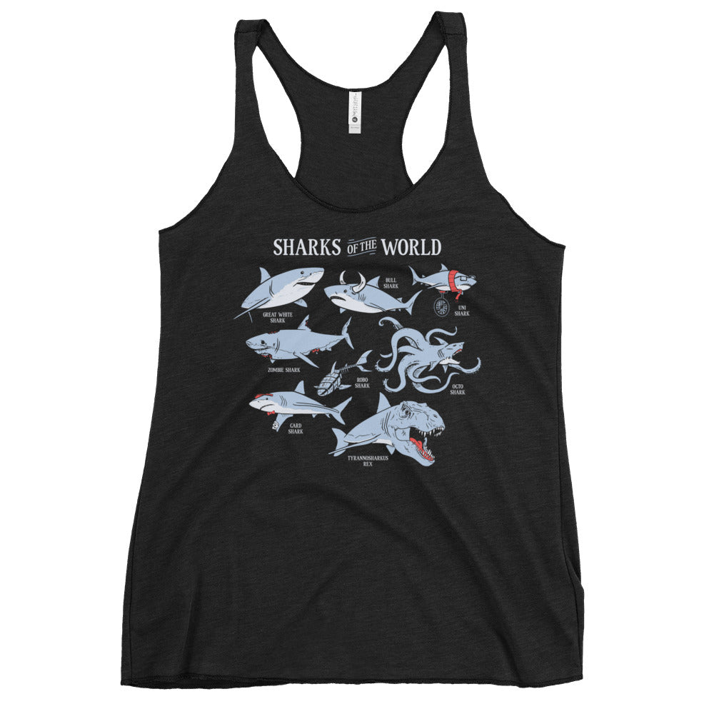 Sharks Of The World Women's Racerback Tank