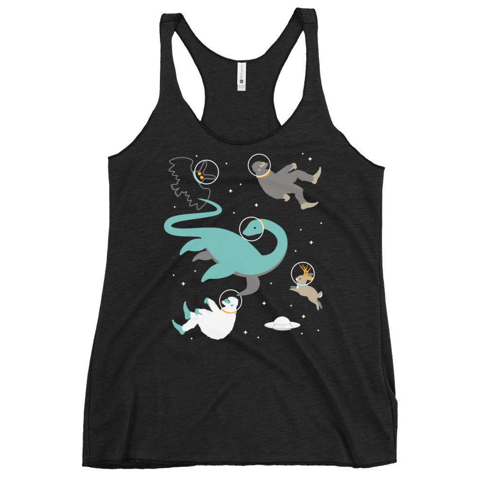 Cryptids In Space Women's Racerback Tank