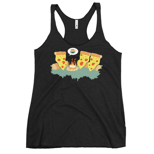 Pizza Campfire Story Women's Racerback Tank