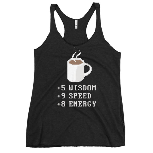 Coffee Plus To Stats Women's Racerback Tank