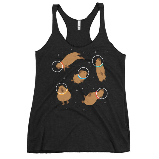 Capybaras In Space Women's Racerback Tank