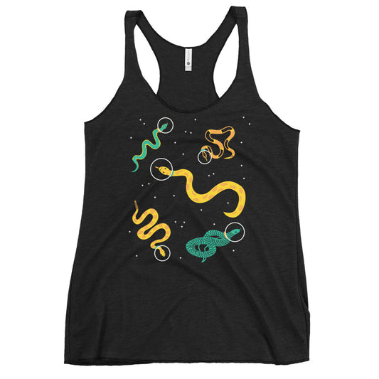 Snakes In Space Women's Racerback Tank