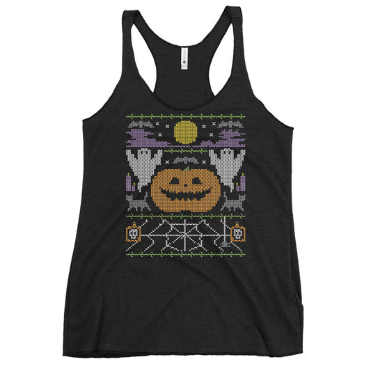Ugly Halloween Sweater Women's Racerback Tank