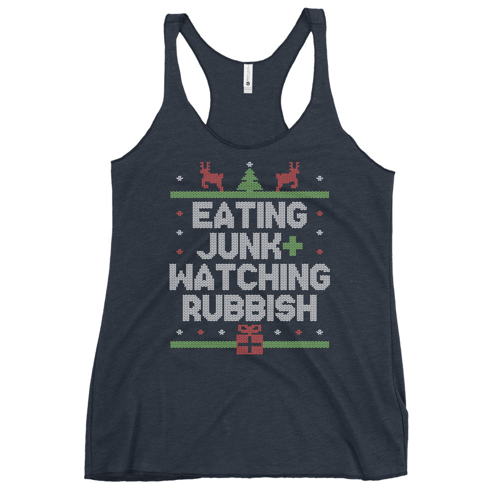 Eating Junk And Watching Rubbish Women's Racerback Tank