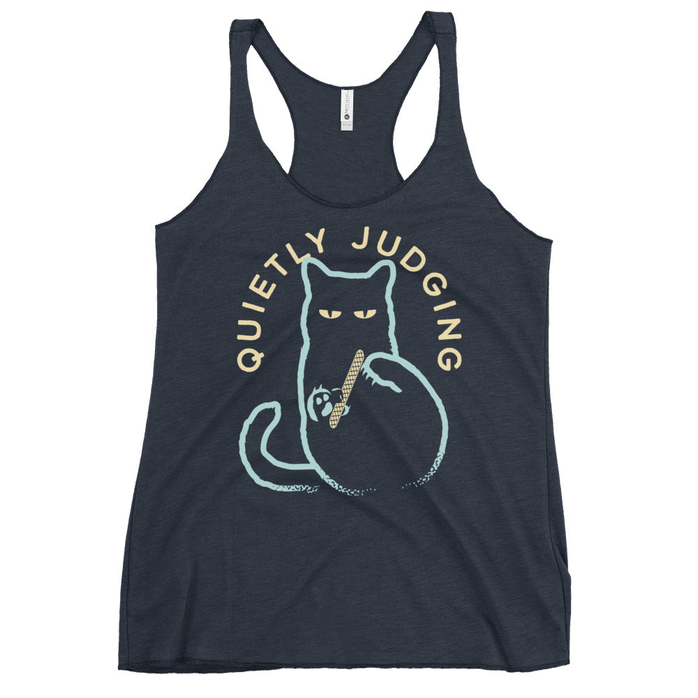 Quietly Judging Women's Racerback Tank