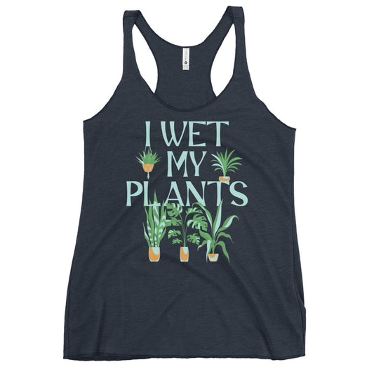 I Wet My Plants Women's Racerback Tank
