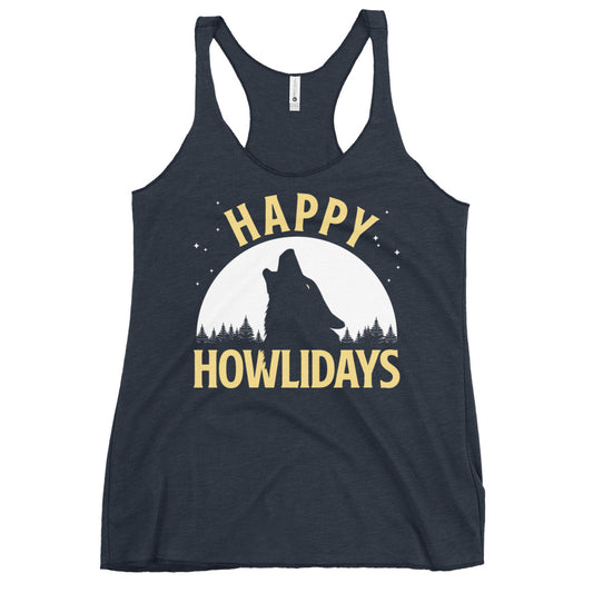 Happy Howlidays Women's Racerback Tank