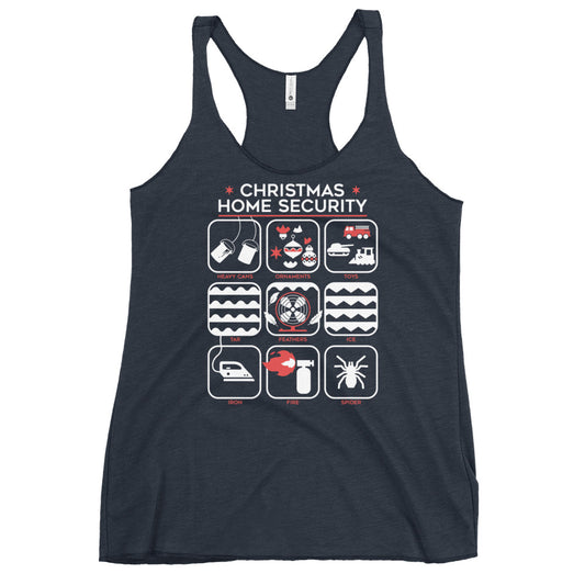 Christmas Home Security Women's Racerback Tank