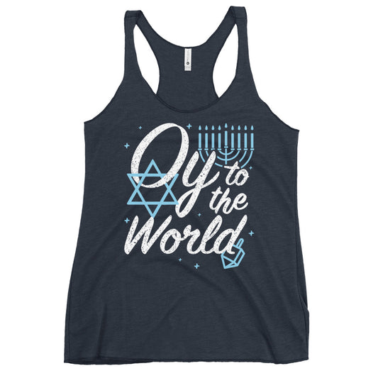 Oy To The World Women's Racerback Tank