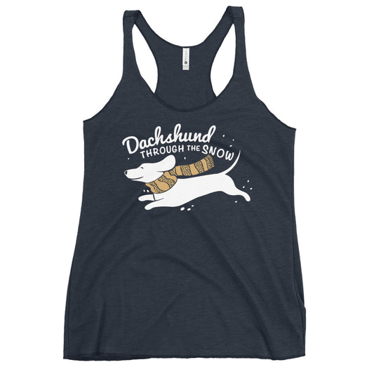 Dachshund Through The Snow Women's Racerback Tank