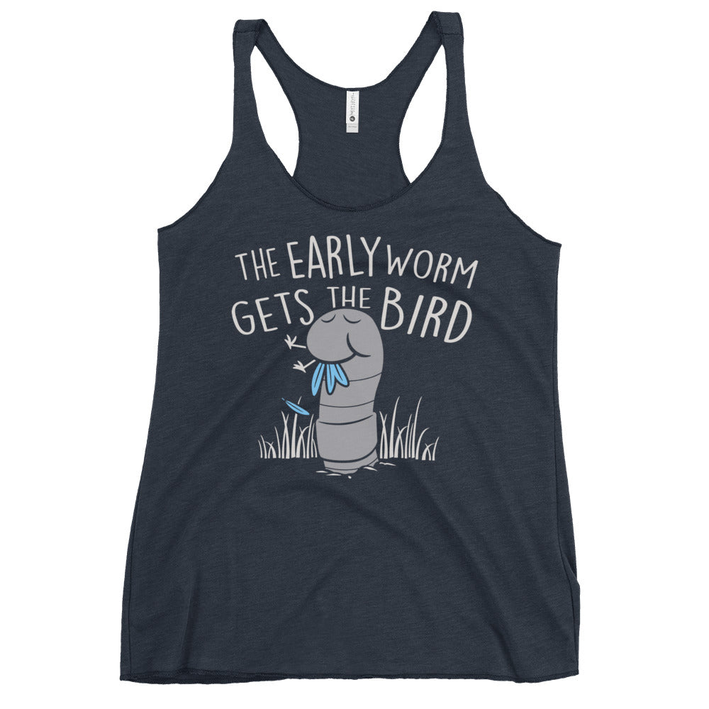 The Early Worm Gets The Bird Women's Racerback Tank