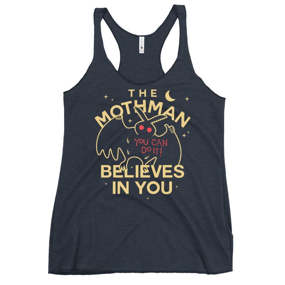 The Mothman Believes In You Women's Racerback Tank