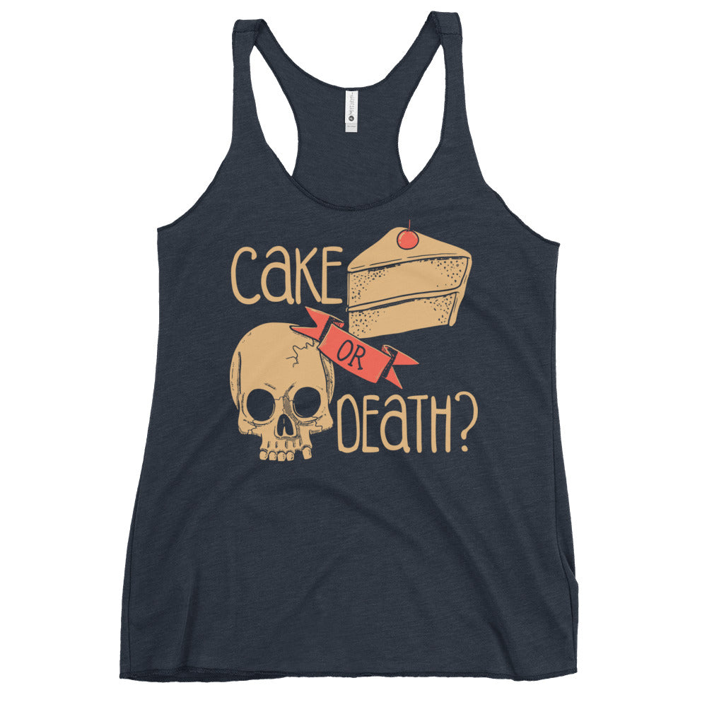 Cake Or Death? Women's Racerback Tank