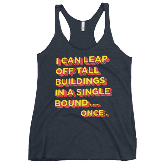 Tall Buildings In A Single Bound Women's Racerback Tank