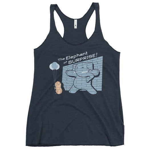 The Elephant of Surprise! Women's Racerback Tank