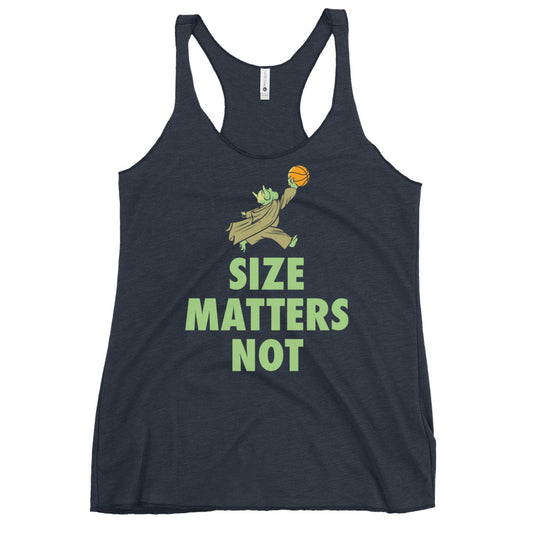 Size Matters Not Women's Racerback Tank