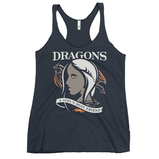 Dragons Are A Girl's Best Friend Women's Racerback Tank