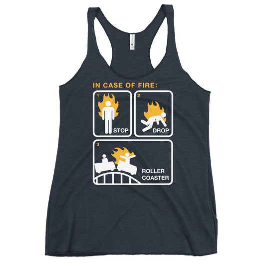 Stop Drop Roller Coaster Women's Racerback Tank