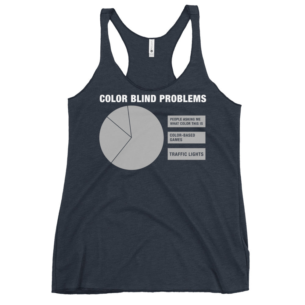 Color Blind Problems Women's Racerback Tank