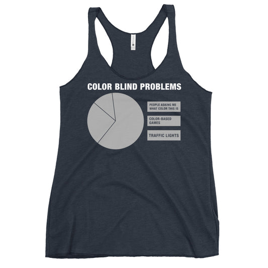 Color Blind Problems Women's Racerback Tank