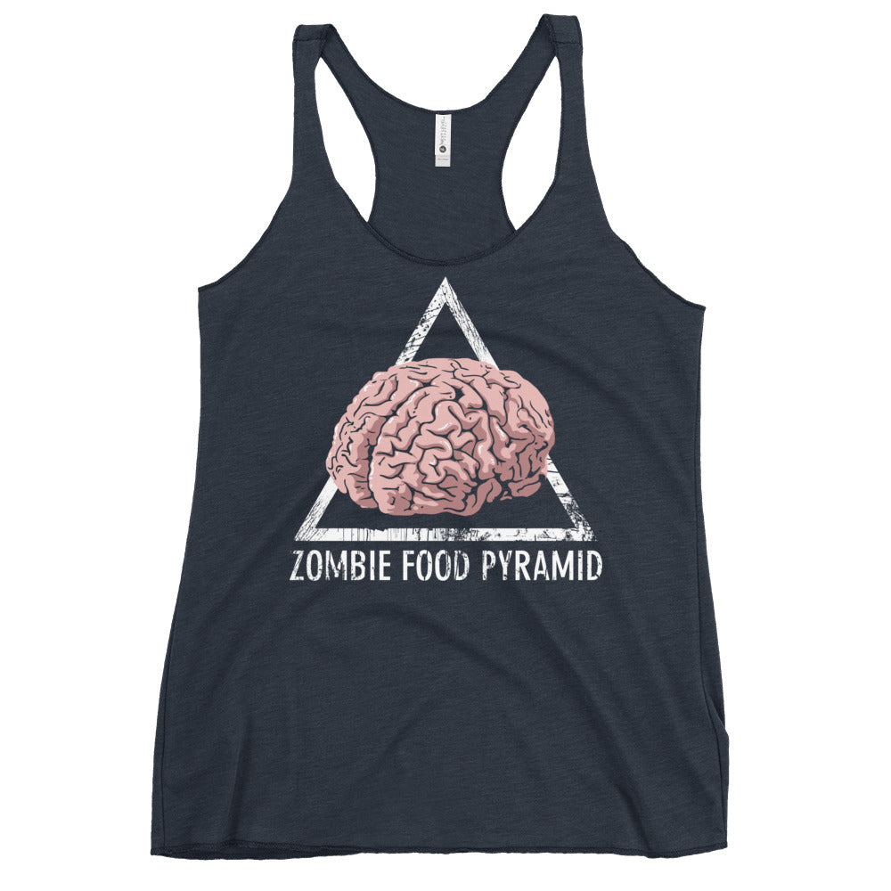 Zombie Food Pyramid Women's Racerback Tank