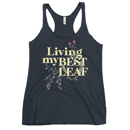 Living My Best Leaf Women's Racerback Tank
