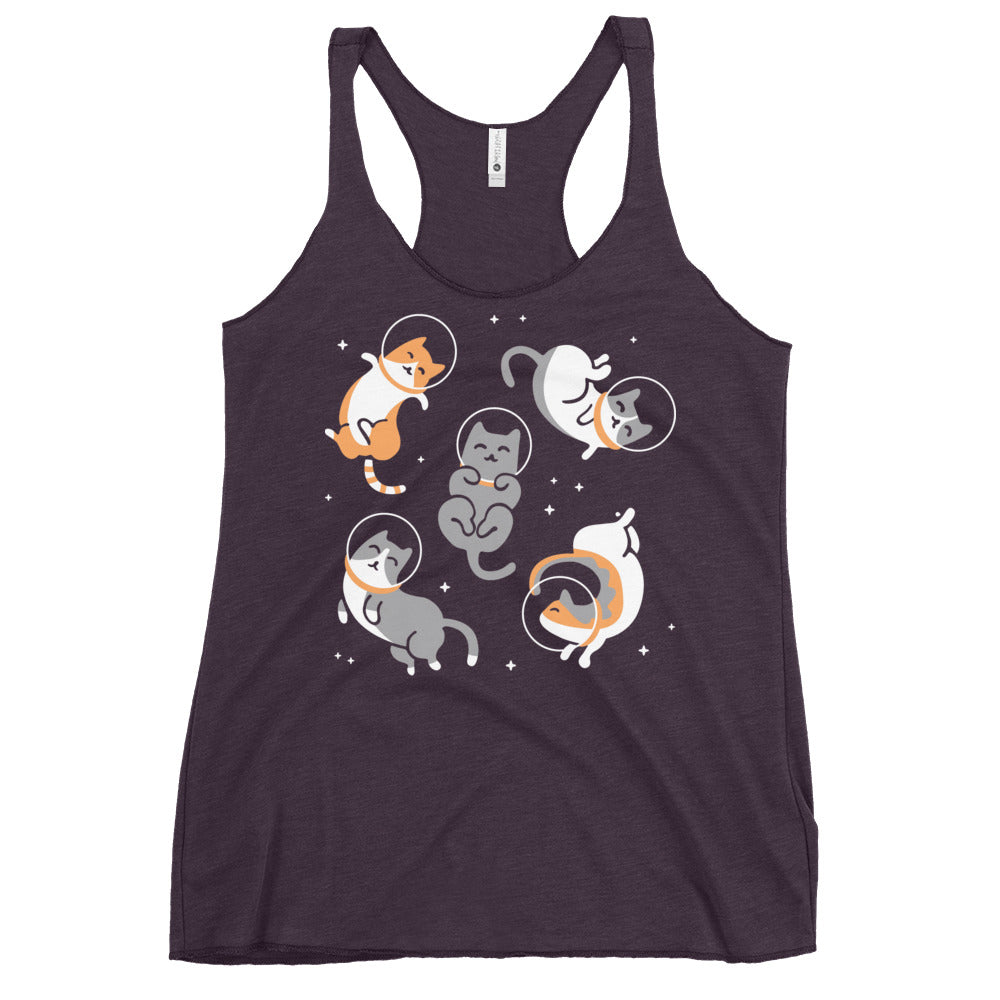 Cats In Space Women's Racerback Tank
